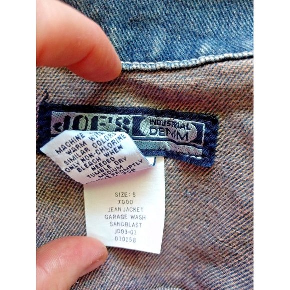 Joe's Industrial Denim Womens Jacket Size Small Blue Garage Wash Sandbla… - Picture 5 of 6